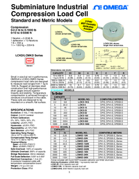 Thumbnail of document Data Sheet - LCKD-25 Subminiature, Button Compression Load Cell